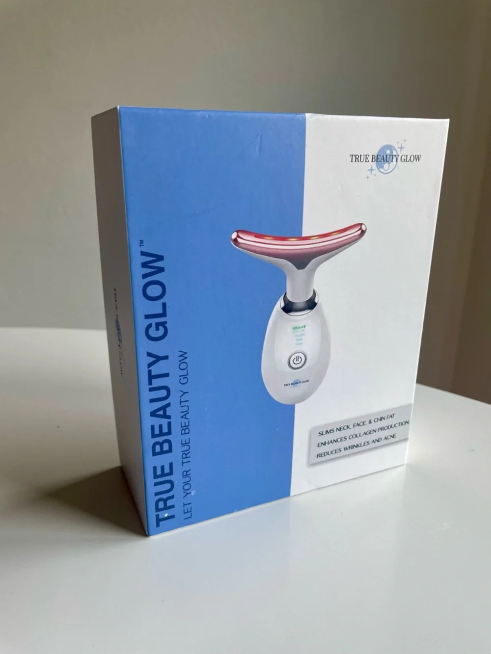 True Beauty Glow Facial Sculpting Device - White & Rose Gold